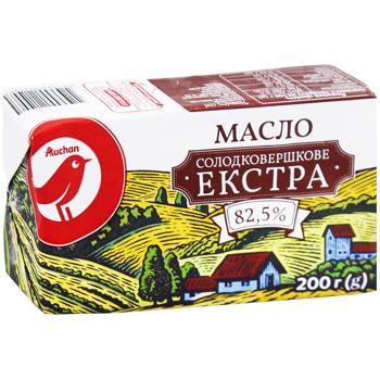 Auchan Extra Sweet Cream Butter 82.5% 200g - buy, prices for Biotus - photo 3