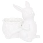 Кашпо декоративне Bona Di Зайка з візком-капуста керамічне 20,5х12,5х18,5см