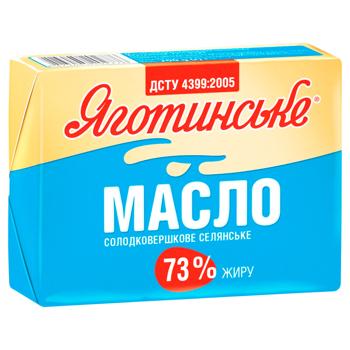 Масло Яготинське Селянське солодковершкове 73% 180г - купити, ціни на ЕКО Маркет - фото 1