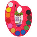 ZiBi Kids Line Watercolors on Palette with Brush 12 Colors