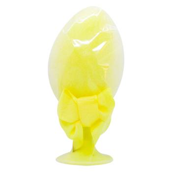 Яйцо бархатное гусиное на подставке с бантиком 11*5см - купить, цены на ULTRAMARKET - фото 4