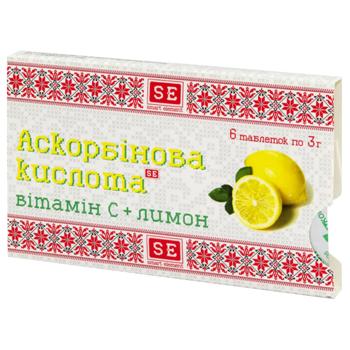 Аскорбінова кислота Farmakom Вітамін С + лимон 6 таблеток - купити, ціни на Чудо Маркет - фото 1