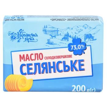 Масло Українська зірка 180/200 г 73% Селянське - купити, ціни на Таврія В - фото 1