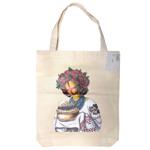 Сумка-шопер Strateg Мотанка з дном біла 44х40х8cм