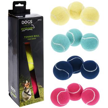 Dogs Collection Tennis Ball Toy for Dogs 3pcs 63mm