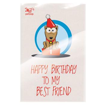 Листівка їстівна для собак Pet’s Up Happy Birthday №2 - купить, цены на MasterZoo - фото 1