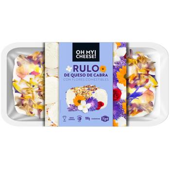 Сыр Oh My Cheese! из козьего молока 45% с цветами 100г