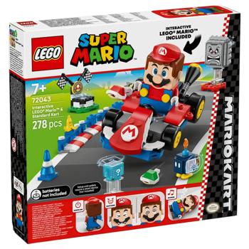 Конструктор Lego Super Mario Mario Kart Interactive Lego Mario та Standard Kart 72043 - купити, ціни на Auchan - фото 1