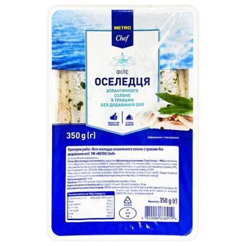 Metro Chef Salted Herring Fillet with Herbs without Oil 350g - buy, prices for METRO - photo 1