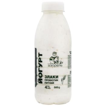 Azorel Cereals Yogurt-Probiotic 4% 500g - buy, prices for MegaMarket - photo 1