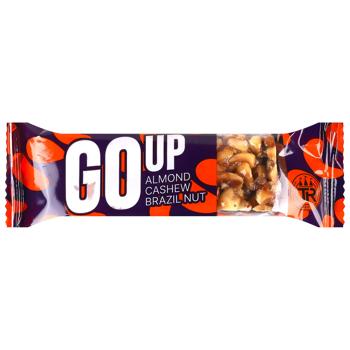 Батончик Go Up Almond Cashew Brazil Nut ореховый 35г - купить, цены на Чудо Маркет - фото 1