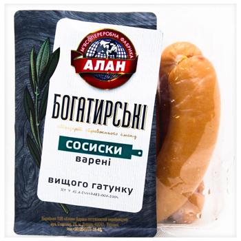 Alan Bohatyrski Boiled Sausages Top Grade ~500g - buy, prices for - photo 3