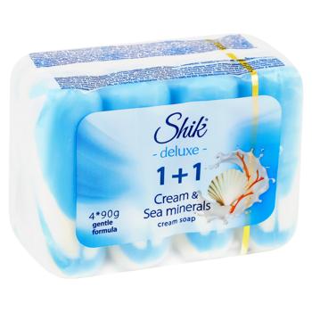 Shik Deluxe 1+1 Cream&Sea Minerals Cream Toilet Soap 4*90g