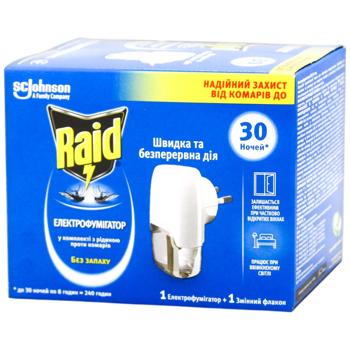 Raid Electrofumigator with Mosquito Liquid for 30 nights - buy, prices for COSMOS - photo 1