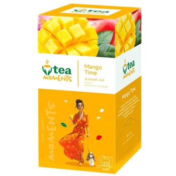 Чай зеленый Tea Moments Mango Time 1,6г*22шт - купить, цены на Auchan - фото 1