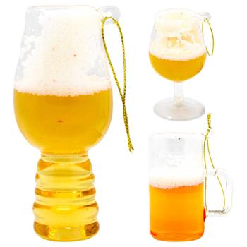Decoris Beer Glass Pendant 5x4x8cm in assortment - buy, prices for - photo 1