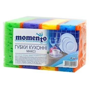 Momento Maxi Kitchen Sponges 4pcs - buy, prices for Chudo Market - photo 1
