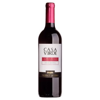 Вино Casa Verde Cabernet-Sauvignon красное сухое 13% 0,75л - купить, цены на МегаМаркет - фото 1