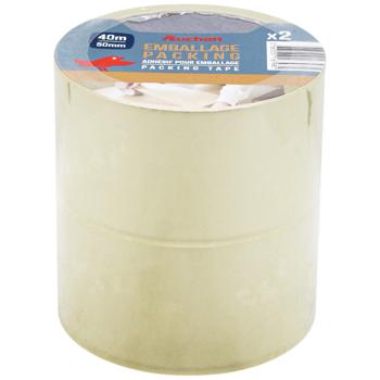 Auchan Transparent Adhesive Tape 50mm*40m 2pcs - buy, prices for Auchan - photo 1