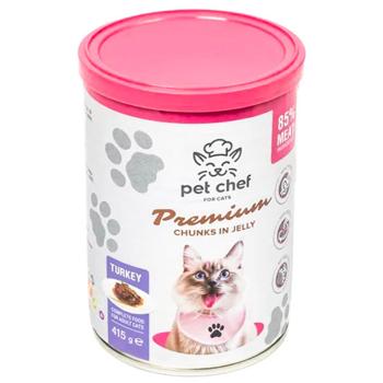 Вологий корм для котів Pet Chef 415 г - індичка - купить, цены на MasterZoo - фото 2