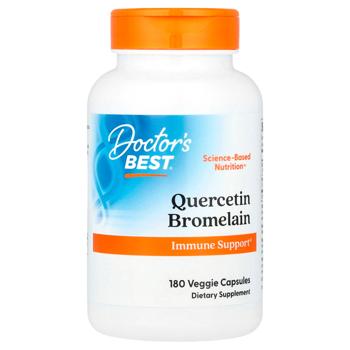 Кверцетин и бромелайн (Quercetin Bromelain), Doctor's Best, 180 капсул - купить, цены на Biotus - фото 1