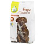 Корм сухий Auchan з яловичиною для дорослих собак 800г