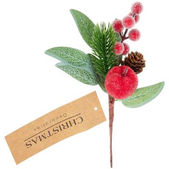 Ветка декоративная Koopman с ягодами в ассортименте 22см - купить, цены на КОСМОС - фото 4