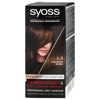 Крем-фарба для волосся Syoss 4-8 Каштановий шоколадний 115мл