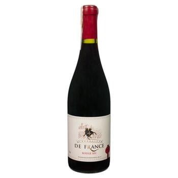 Вино Chevalier de France Rouge Sec красное сухое 11% 0,75л - купить, цены на AlcoHub - фото 1