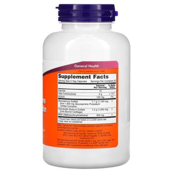 Глюкозамін та хондроїтин з MСM, Glucosamine & Chondroitin with MSM, Now Foods, 180 рослинних капсул - купить, цены на Biotus - фото 2