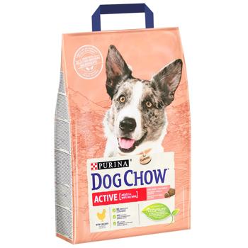 Dog Chow Active 1+ Dry Food with Сhicken for Active Dogs of All Breeds 2.5kg - buy, prices for MasterZoo - photo 1