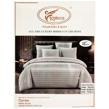 Koloco Stripe Satin One and Half Bedding Set - buy, prices for Vostorg - photo 1