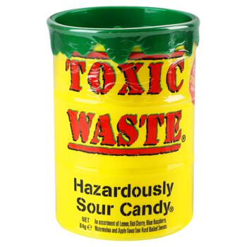 Конфеты жевательные Toxic Waste Копилка желтая 84г - купить, цены на КОСМОС - фото 1