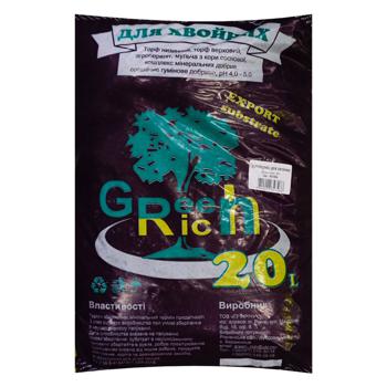 Субстрат Green Rich для хвойных 20л - купить, цены на Auchan - фото 1