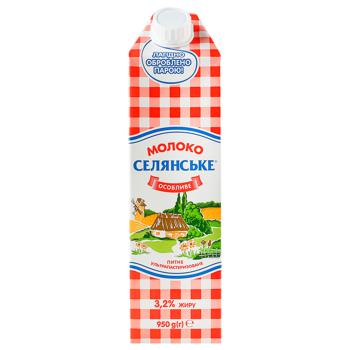 Selianske Special Ultrapasteurized Milk 3.2% 950g - buy, prices for Auchan - photo 1