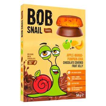 Bob Snail Apple-Mango-Pumpkin-Chia Sugar-Free Marmalade in Milk Chocolate 54g - buy, prices for Ideal - photo 1