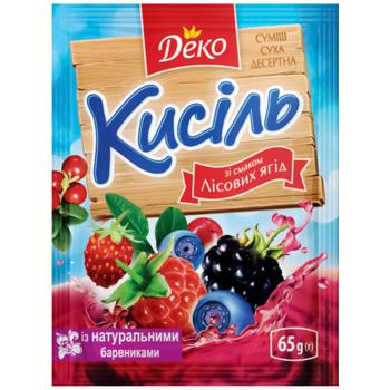 Кисіль Деко зі смаком лісових ягід 65г - купити, ціни на Auchan - фото 1