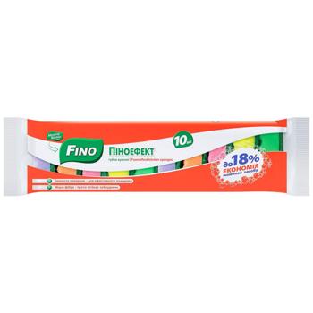 Губки кухонные Fino Пеноэффект 10шт - купить, цены на КОСМОС - фото 1
