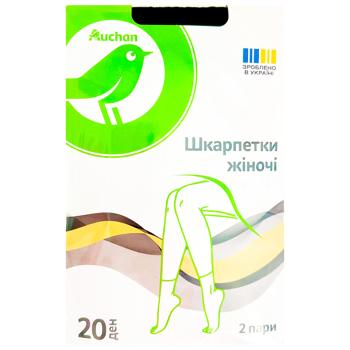 Шкарпетки Auchan жіночі чорний 2 пари