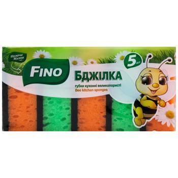 Fino Bee Large-Pored Kitchen Sponges 5pcs