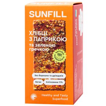 Хлібці Sunfill з паприкою та зеленою гречкою 91г - купити, ціни на WINETIME - фото 1