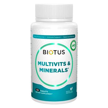 Мультивітаміни і мінерали Biotus Multivits & Minerals 120 таблеток - купити, ціни на Біотус - фото 1