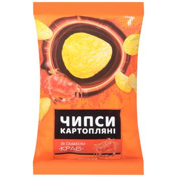Чипсы 7 со вкусом краба 110г - купить, цены на КОСМОС - фото 1