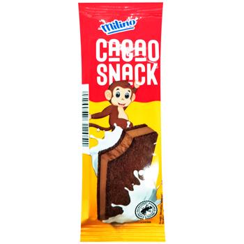 Пирожное бисквитное Milino какао-молочный крем 26г - купить, цены на Cупермаркет "Харьков" - фото 1