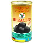 Маслины Heraclio черные с косточкой 360г
