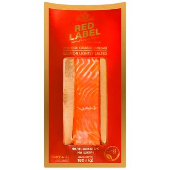 Red Label Lightly Salted Salmon Fillet Piece with Skin 180g - buy, prices for Epicentr FOOD - photo 1