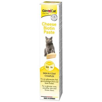Ласощі для котів GimCat Cheese Biotin Paste 100 г - сир з біотином - купити, ціни на MasterZoo - фото 1
