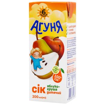 Agunia Apple Pear Juice 200ml - buy, prices for - photo 2