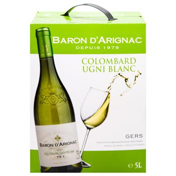 Baron D’Arignac Colombard Gers White Dry Wine 11% 5l - buy, prices for Za Raz - photo 2