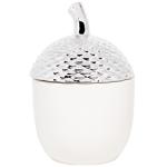 Банка порцелянова Жолудь 800мл колір білий зі сріблом 727-149 BONADI 1 шт